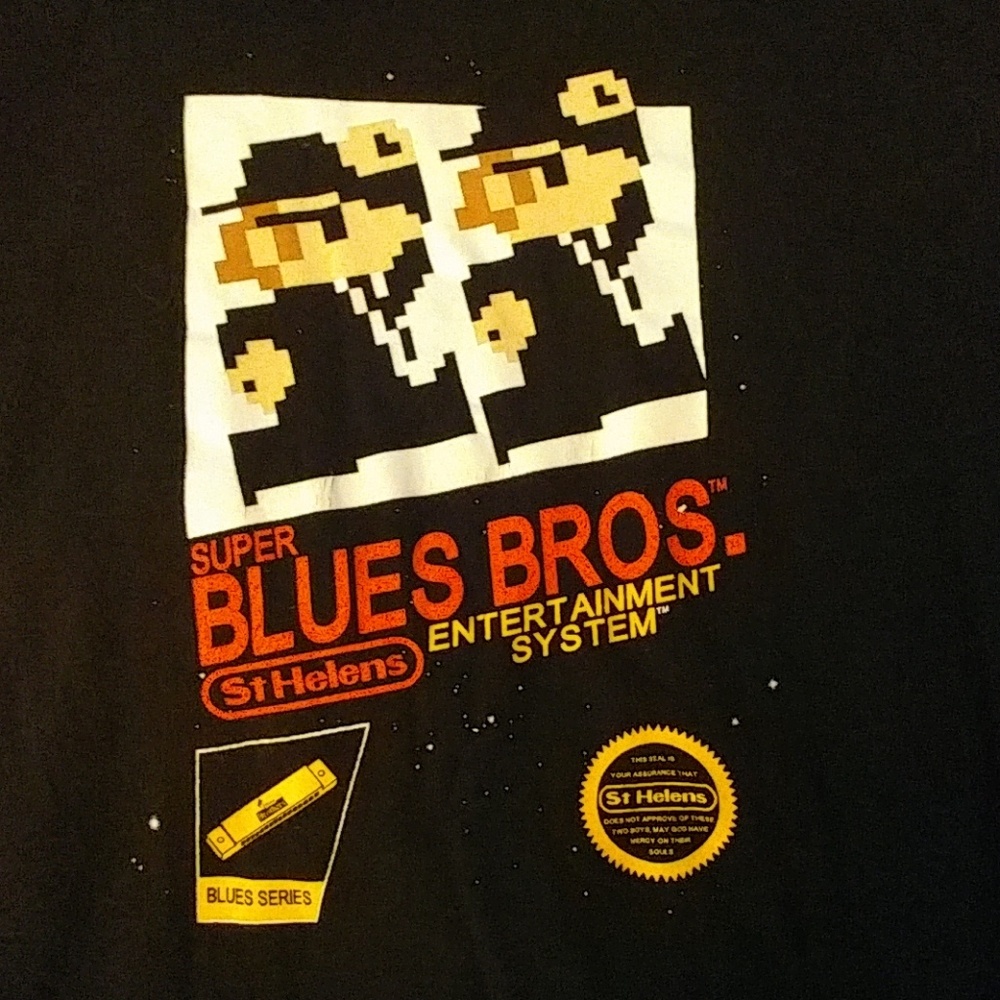 SUPER BLUES BROS NOS NWOT MEDIUM SHIRT,nintendo